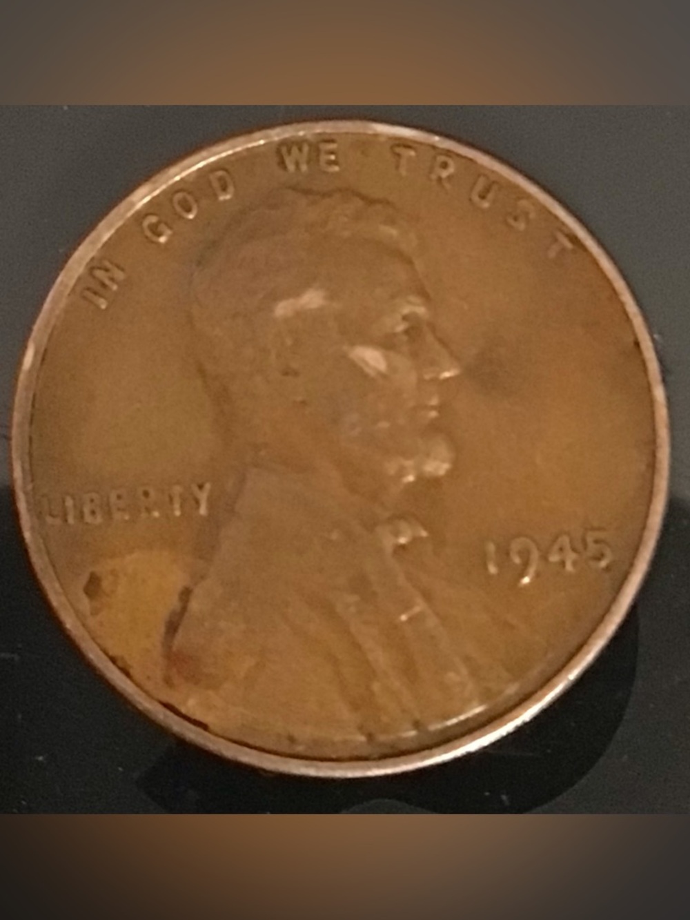 1945 Lincoln Wheat Penny Copper Coin - Classic Brown